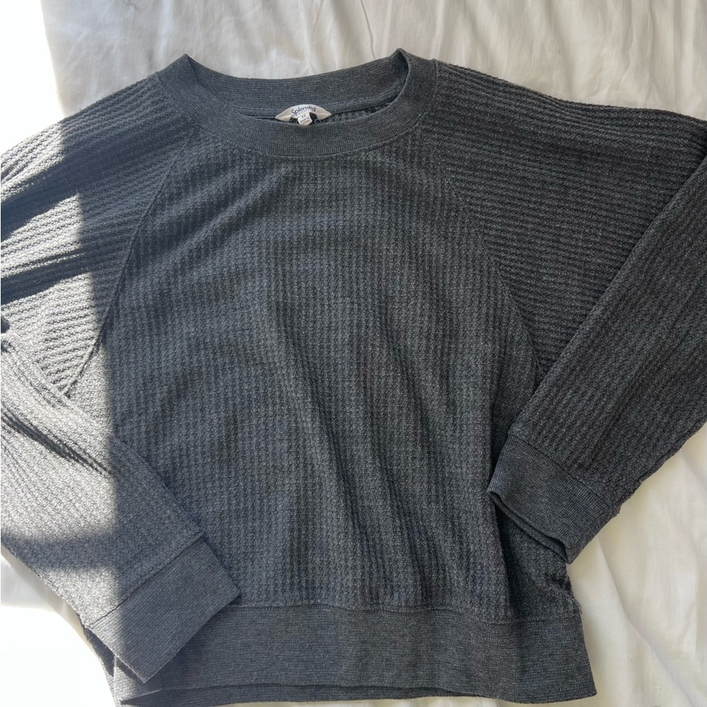 Splendid Gray Waffle Knit Lounge Set - Picture 5 of 6
